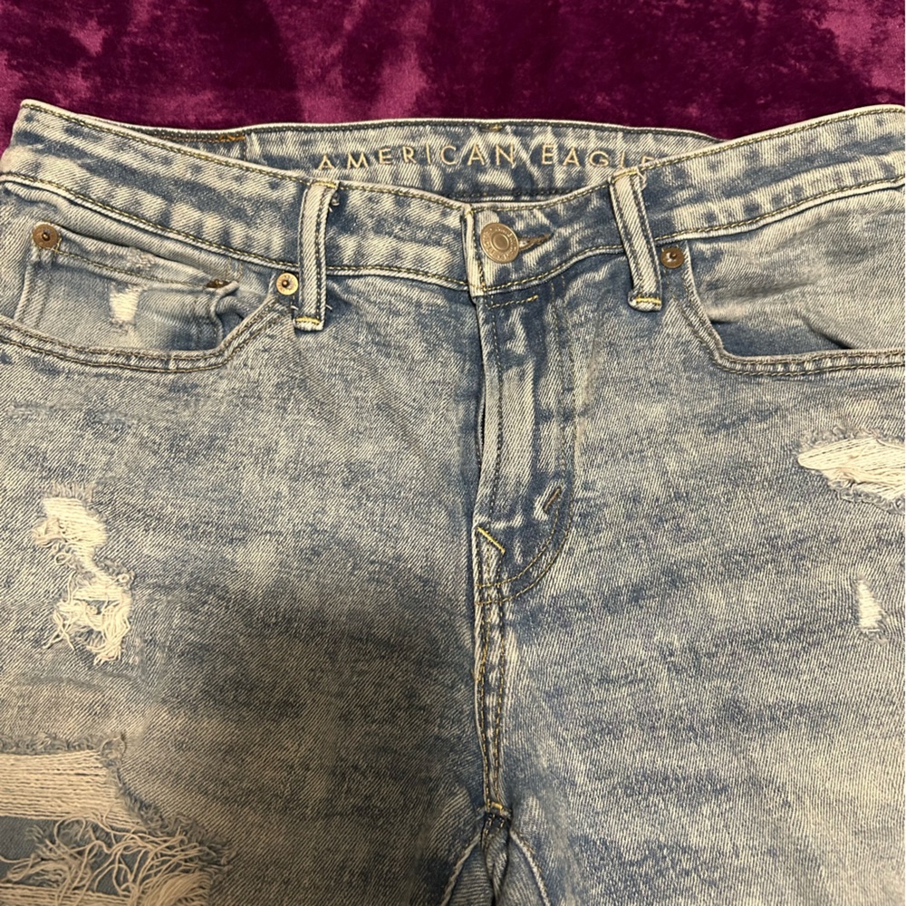 American Eagle AirFlex+ Patched Men’s Skinny Jeans.